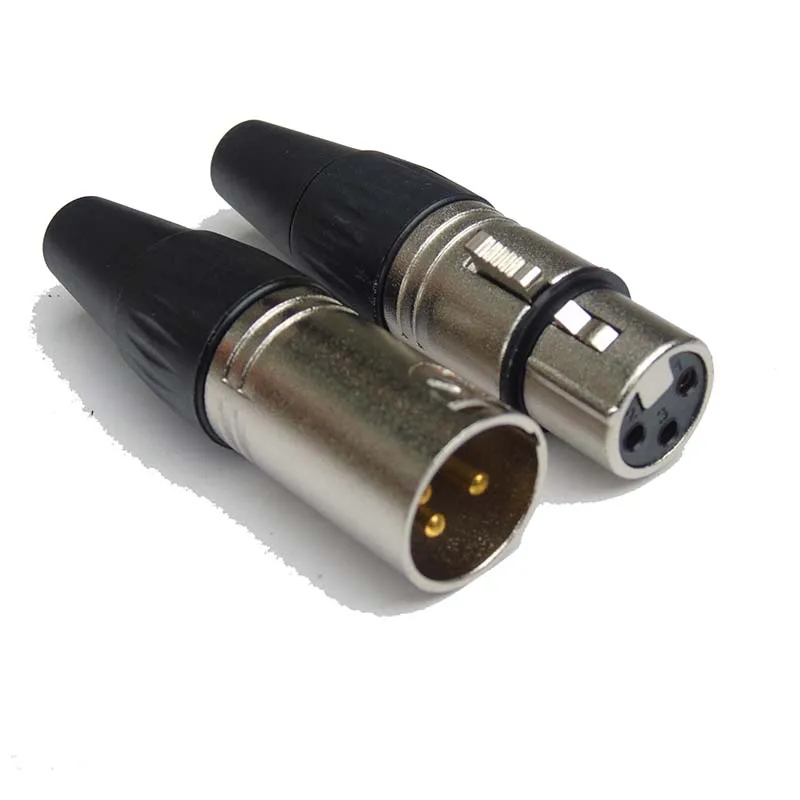 Buy wholesale 200 pcs/lot 3 Pole Female/Male Cannon XLR Connector Plug for