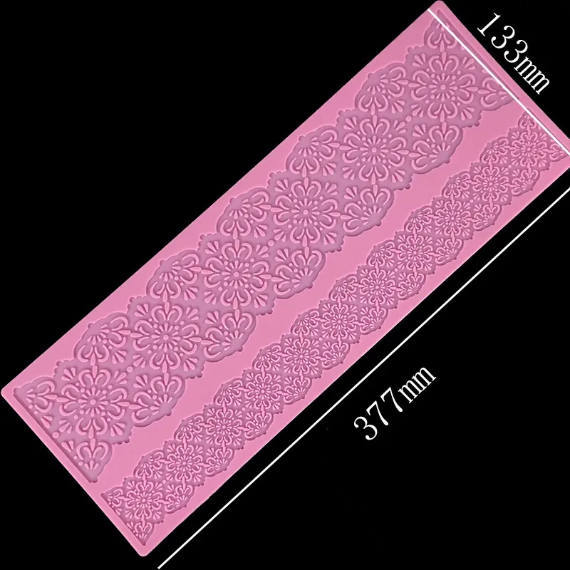Minsunbak как Горячие пирожные шаблон кружева силиконовый коврик Свадебный помадка силиконовая форма для кружев для края торта украшения инструменты