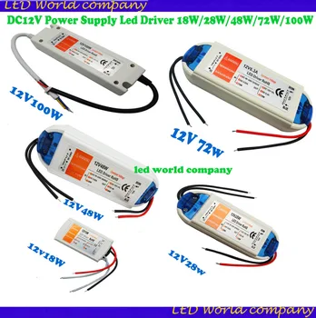 

LED Driver AC 110V 220V to DC12V Led Power Adapter Transformers for Outdoor LED Strip Bulb 18W 28W 48W 72W 100W Power Supply