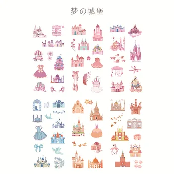 

6 Sheets/Set Fantasy Castle Decorative Sticker Scrapbooking DIY Craft Stickers Stationery
