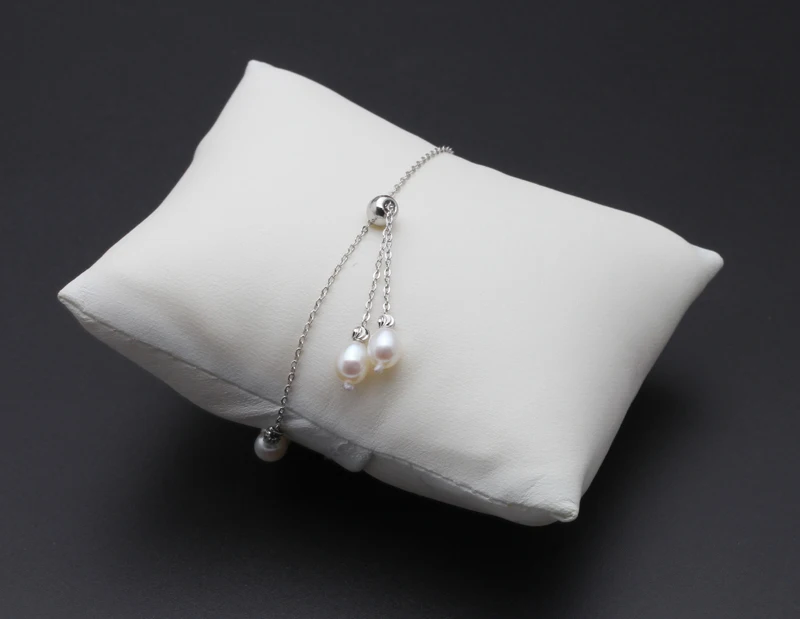 RIANCY модный натуральный пресноводный Регулируемый белый жемчуг браслеты для женщин свадебный жемчужный браслет