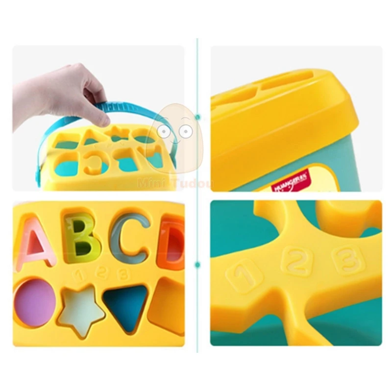 Colourful Sorting Cube Preschool Toys Count Geometric Shape Cognition Match Baby Early Education Te - 32967437562