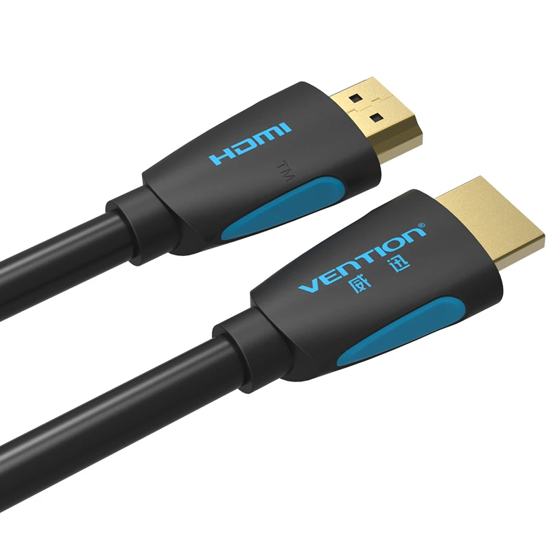 VEnTIOn HDMICable hdmi-hdmi кабель 5 м HDMI 2,0 кабель адаптер 4K 3D 1080P для Apple tv nintendo Switch lcd PS3 PS4 проектор ПК - Цвет: Черный