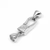 925 пробы серебро микро проложить Циркон круглый пружинное кольцо застежка для DIY ожерелье и браслет SC-CZ037