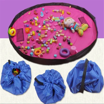 

New 60inch Bag Portable Large Toy Storage Bag Multi Purpose Kid's Dolls Play Mat Travel Picnic Pouch Organizer Storage Bag