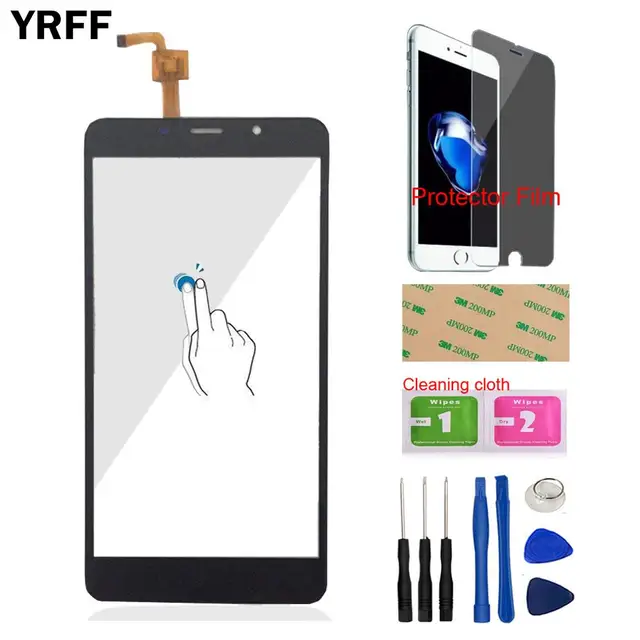 YRFF 5.7inch Phone Touch Screen Front For Leagoo M8 For Leagoo M8 Pro Touch Digitizer Panel Glass Free Protector Film Adhesive -