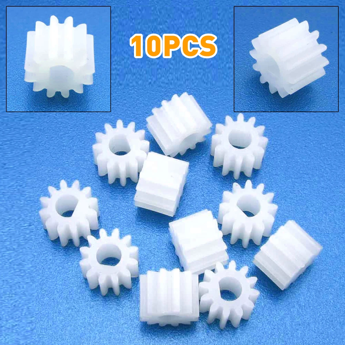 10pcs New D Shape Hole 3mm 12T M0.5 Gear 1012DF 12 Teeth Plastic Gear  For N20 D-Axis Motor DIY Mayitr