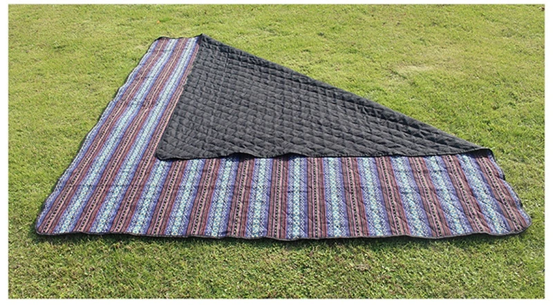 Durável da Lona Toalha de Piquenique Esteira de Acampamento ao ar Bolsa de Praia Aotu Listrado Livre Tenda Colchão Dobrado Bolsa Portátil Mat Pad Moisture-proof 10 AOTU Durável Da Lona Listrado toalha de