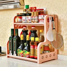 Лидер продаж Кухня Полки двойной слой вкусовые стойки из нержавеющей стали Творческий полый поставки стойки кухонные принадлежности