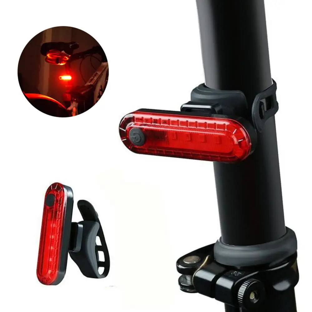 Pawaca Bicycle Rear Light LED Taillight Waterproof MTB Road Bike Tail Light USB Rechargeable