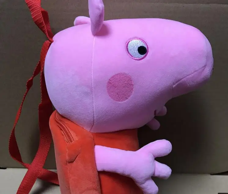 44cm Genuine peppa pig Bigger size George Peppa Backpack kids plush bag for Kindergarten 1pcs free shipping 44cm Genuine peppa pig Bigger size George Peppa Backpack kids plush bag for Kindergarten 1pcs free shipping