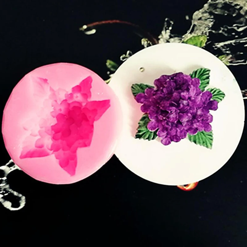 

Hot Sale DIY Sugar Craft Cake Lilac Flower Silicone Mold Self-made Aroma Soap Mold Fondant Chocolate Mould Cake Decorating Tools