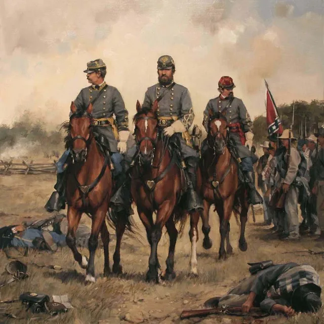 American Civil War Collection Confederate Stonewall Jackson Painted by