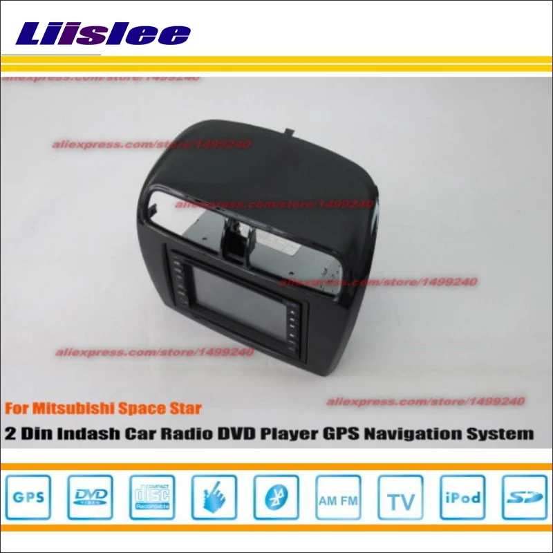 Discount Liislee Car Radio CD DVD Playe For Mitsubishi Space Star 2012~2014 GPS Navi Navigation System Double Din Audio Installation Set 2