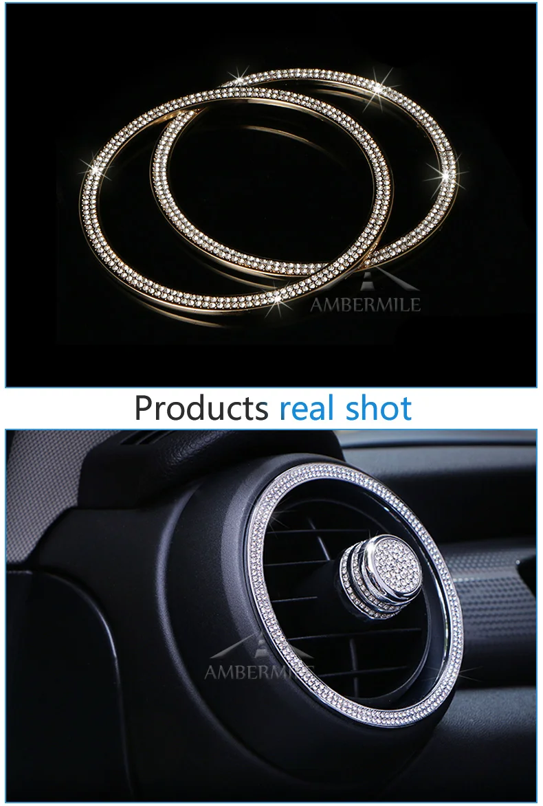  Car Air Outlet Knobs Cover Vent Circel Ring Decoration for Mini Cooper F54 F55 F56 R56 R55 R60 Accessories Car Styling (5)