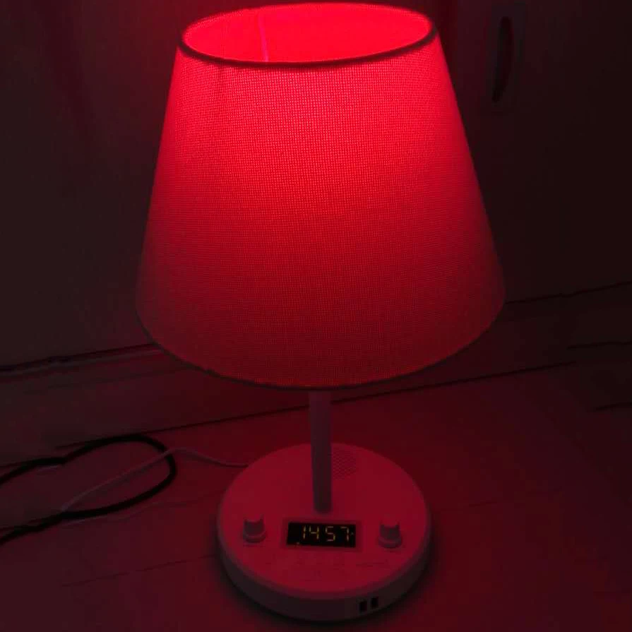 APP controlled Smart wake up light table lamp with Bluetooth speaker RGBW bulb compatible with boardlink