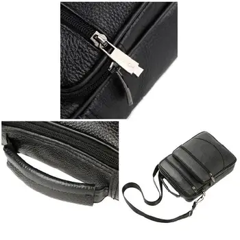 

Men Genuine Leather Retro Shoulder Bag Mini Satchel Crossbody Bag Handbag MSJ99