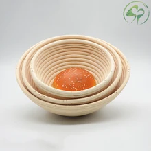 Круглая натуральная ротанговая хлебная корзина для ферментации для европейского стиля ферментация хлеба и литья в деревенском стиле