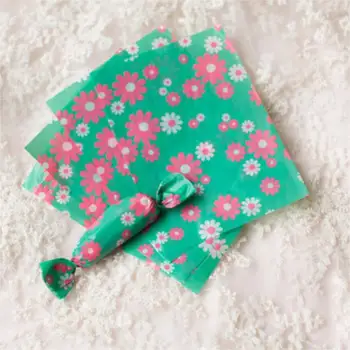 

1000pcs 9x12.5CM Flower Green DIY Handmade Candy Packaging Paper Greaseproof Paper Milk Candy Taffy Wrapper Food Packing Paper