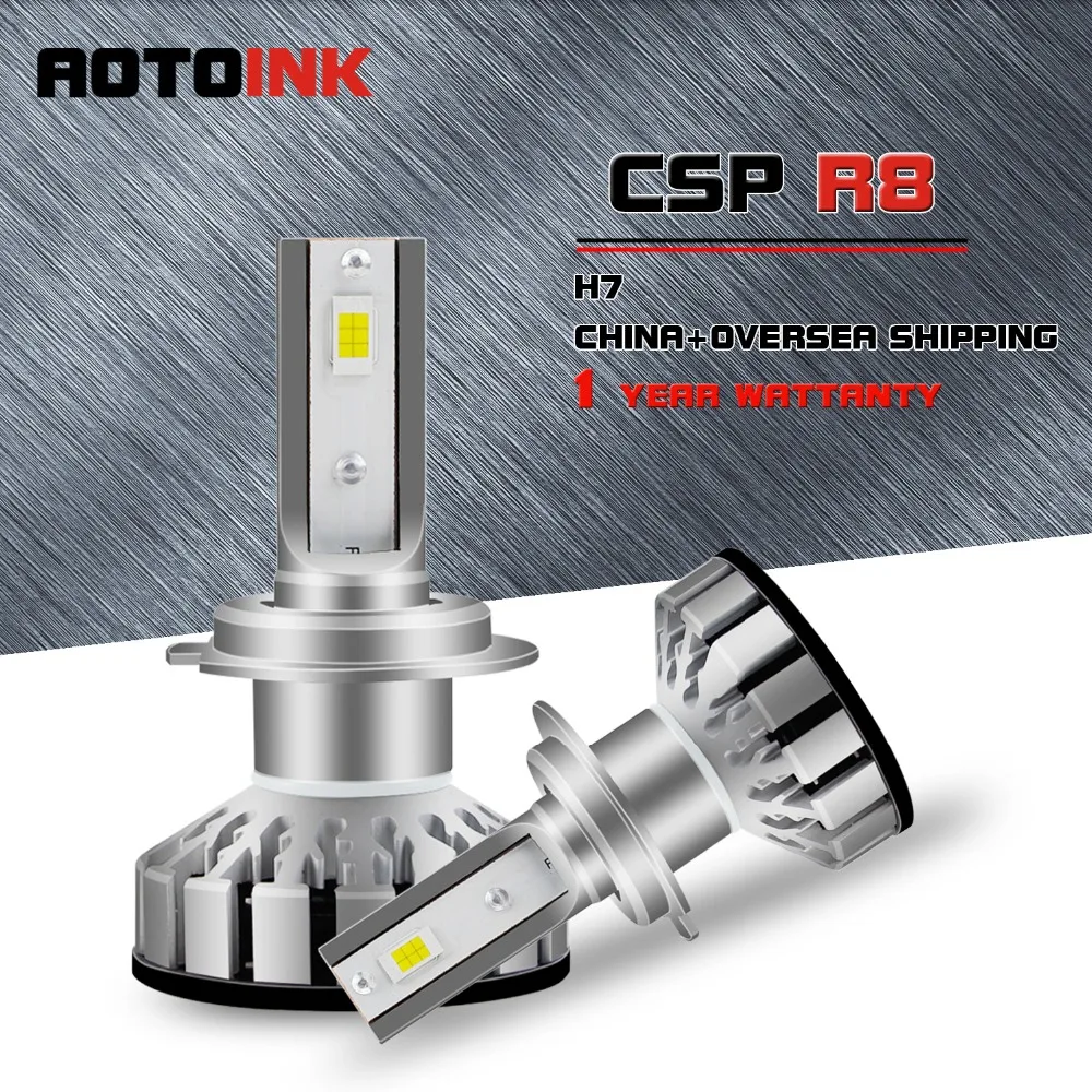 

AOTOINK H7 Led CSP Chips 60W 11000lm 6000K Led H7 Socket Car Headlight Kits 2WD/4WD SUV Auto H7 Car Bulbs with Cooling Fan