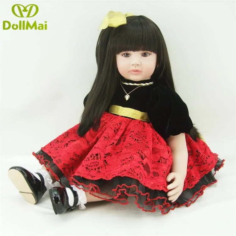 

60cm reborn princess girl dolls vinyl silicone reborn baby dolls toys for children gift real adorable doll oyuncak bebek
