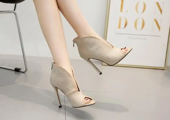 Tacón De Moda Primavera Sandalias Zapatos Hermosa Bien Y Pescado Boda Señoras Bombas Alto Nueva Verano Beige Boca negro Sexy B7RqWIIP