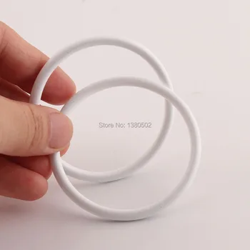 

6pcs/lot white color 50mm inner Diameter Metal O ring bag buckle for Belt Garment diy Handmade accessories