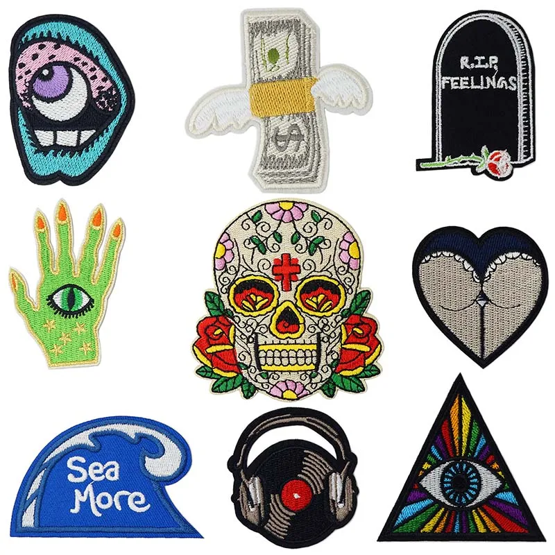 Kiss Globe Beverage Words Iron On Patches прошитая вышитая аппликация для куртки наклейки одежды