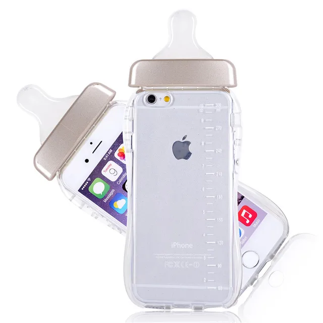 3D Cute Baby Bottle Mobile Phone Case for iPhone 6 6S Cases 4.7inch TPU