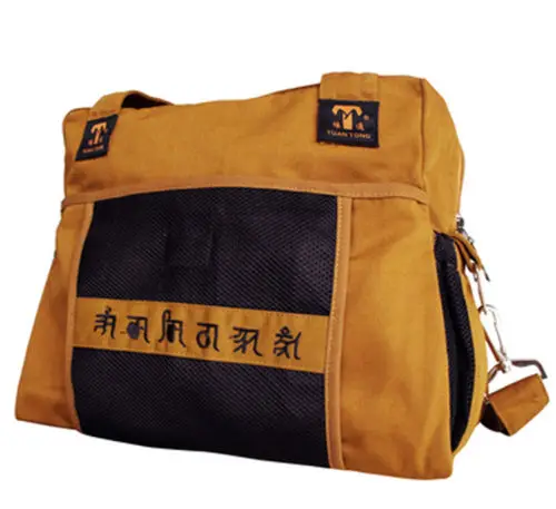 Высококачественная буддийская хлопковая парусиновая монашеская сумка сумки lohan двойного назначения пакет - Цвет: Khaki