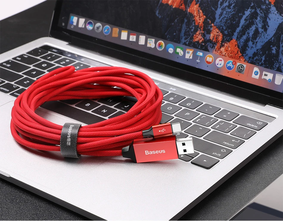 Baseus 5 м USB C кабель 3A Быстрая зарядка зарядное устройство usb type C USB-C кабель для Xiaomi Mi 9 8 samsung S10 S9 Oneplus 6t type-C зарядное устройство