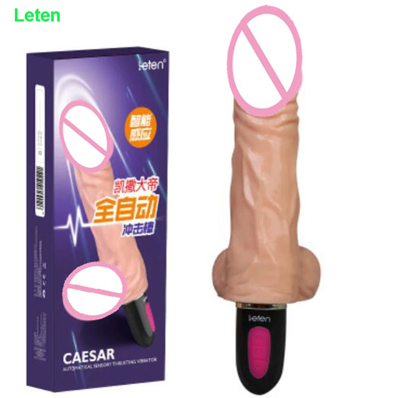 Leten нагрева 10 Скорость автоматический Реалистичная большой дилдо вибратор Секс-игрушки для женщины consolador G spot вибраторы для Для женщин Gode sexo