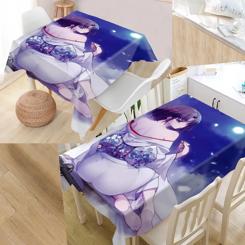 Скатерть Shiki Ryougi Kara No Kyoukai водонепроницаемая маслостойкая прямоугольная скатерть