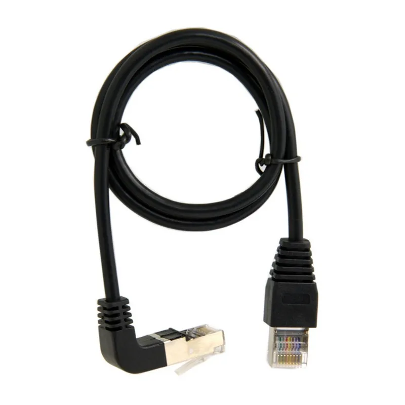 Локоть вверх и вниз Угловой 90 градусов 8P8C FTP STP UTP Cat 5e Lan Ethernet сетевой патч корд