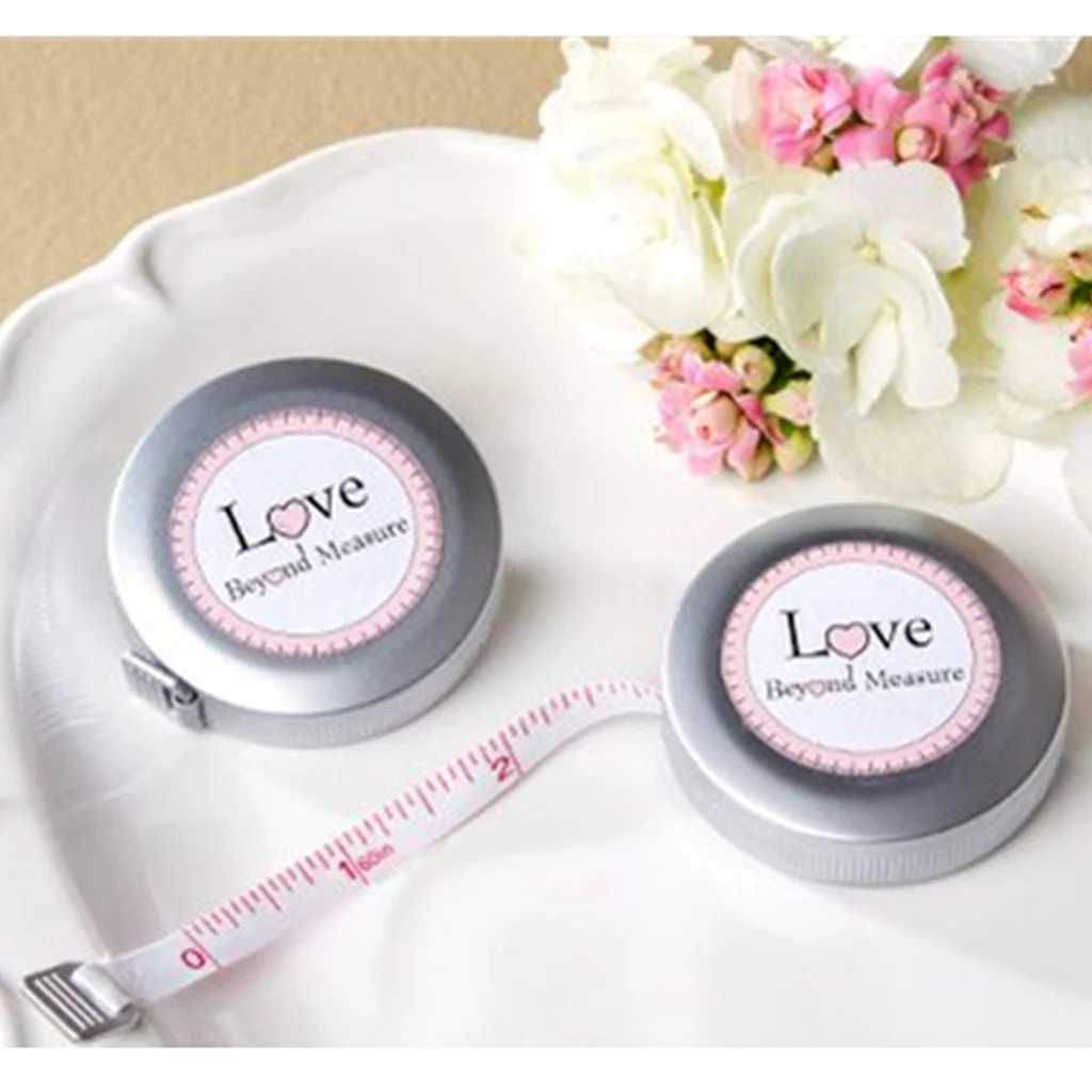 Retractable Round Tape Measure Keychain for Baby Height Wedding Baby Shower Favors 5ft / 1.5m  