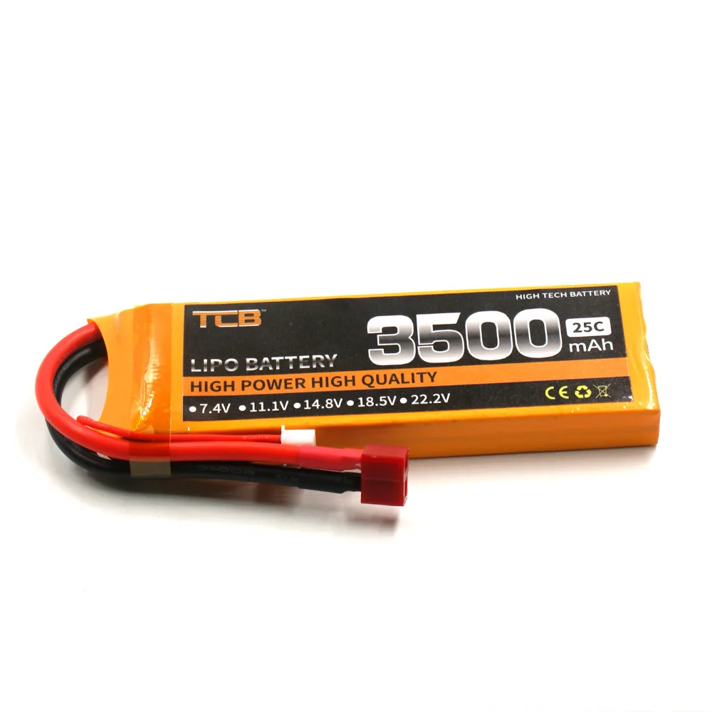 

TCB RC lipo battery 7.4v 3500mAh 25C 2s Rechargeable FOR airplane drone AKKU Free shipping