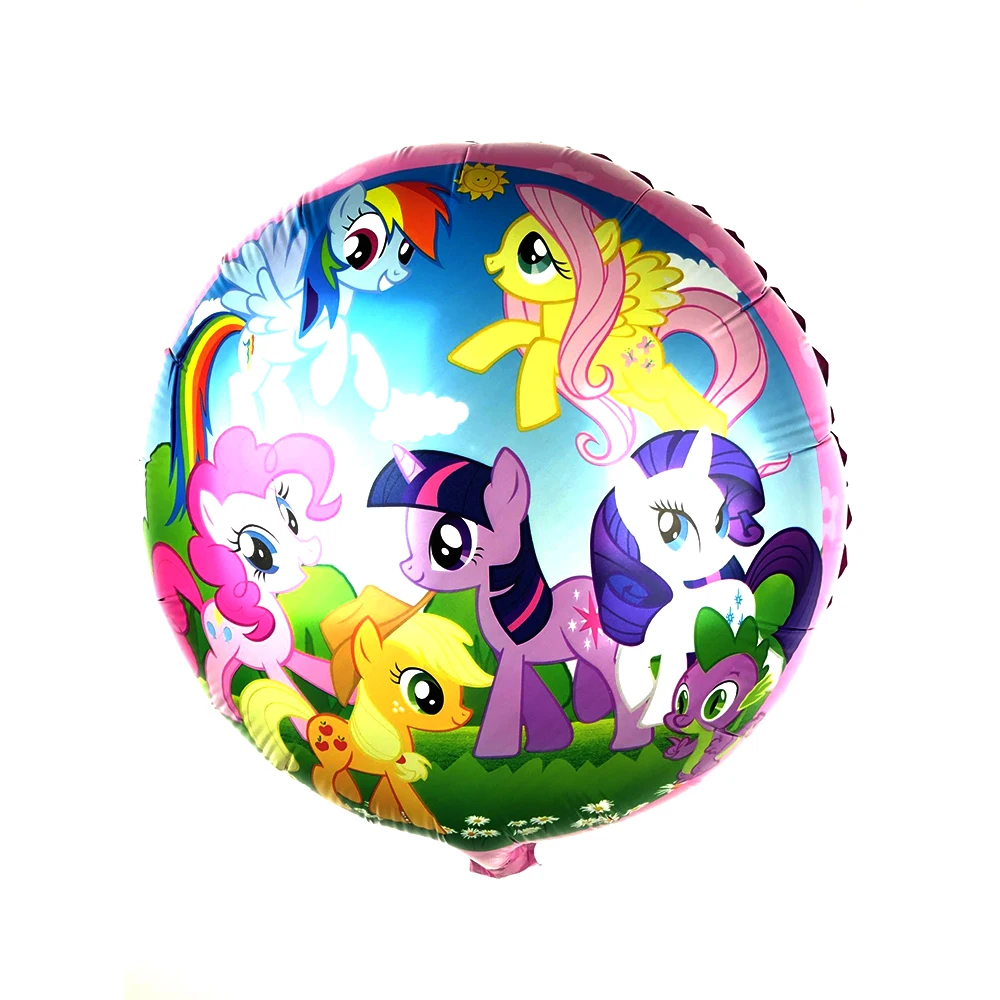

5/pcs Hot New Lovely Pony air balloon Cartoon Helium Foil Balloons birthday Party decorations kids toys supplies