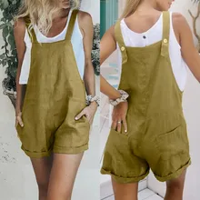 Повседневные Комбинезоны на лямках, женские комбинезоны, ZANZEA Macacao Feminino, летние комбинезоны размера плюс, модные комбинезоны на лямках, S-5XL