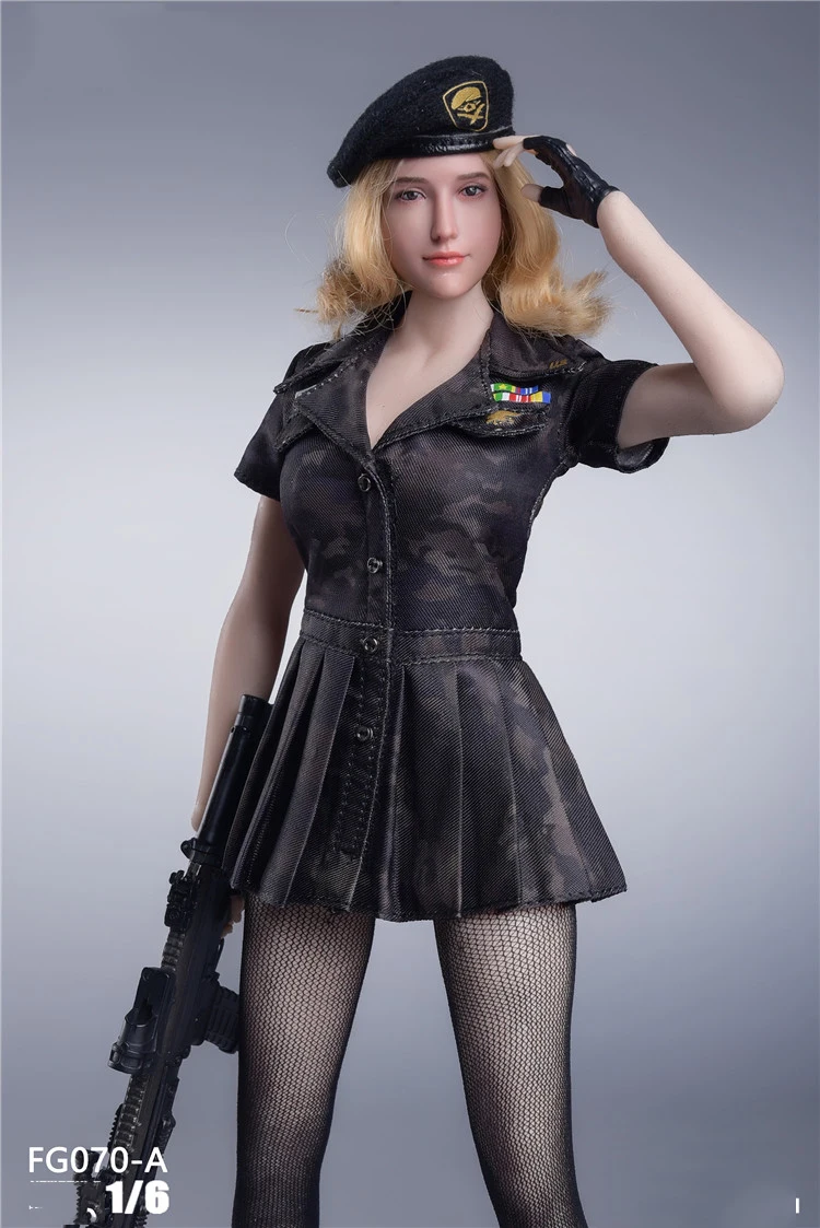 FG070 триколор 1/6 женский однотонный комплект одежды аксессуар Американский военный стиль бесшовные колготки серии костюм модель для 1" фигуры
