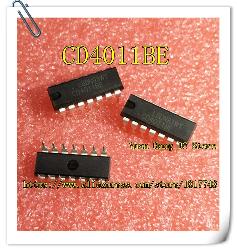 20PCS/LOT CD4011BE CD4011B CD4011 4011 DIP 14 Four 2 INPUT NAND gate ...
