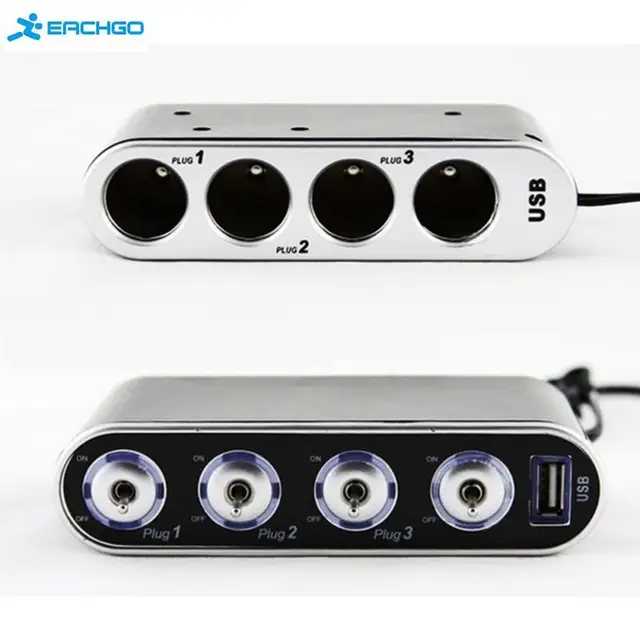 12v 24v 4 Way Multi Socket Car Charger Vehicle Auto Cigarette 12v 24v 4 Way Multi Socket Car Charger Vehicle Auto Cigarette Lighter Splitter Usb Ports Plug Adapter Styling In From