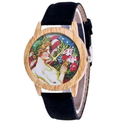 Высококачественные роскошные женские модные повседневные PU Кожаный ремешок аналог кварцевые круглые наручные часы женские часы-браслет