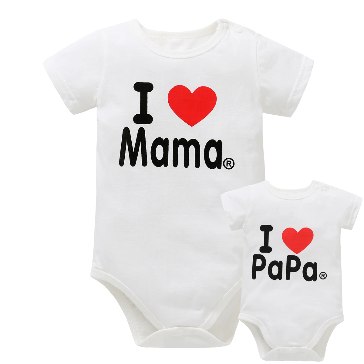 

0-12M Newborn Boy Badysuit Toddler Girl Romper Clothes Baby Cotton Clothing Summer Unisex Jumpsuit Infant Love Mama Papa Cartoon
