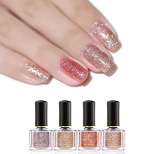 Born pretty, голографическая лак для ногтей быстрое высыхание мерцающий блеск розовое золото АРТ лак для ногтей маникюр дизайн 6 мл