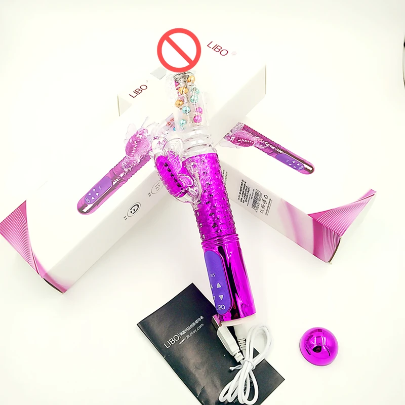 Женские секс игрушки вибратор кролик Бабочка телескопический USB зарядка длина 31