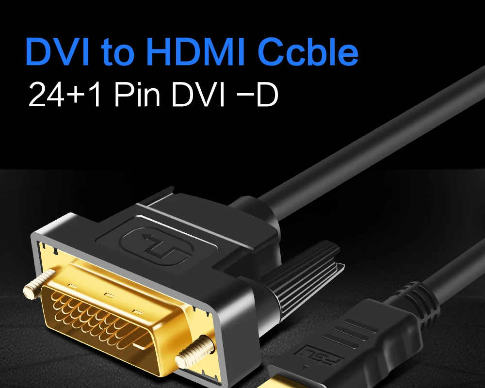 HDMI дви кабель DVI-D 24+ 1 контактный адаптер 1080 P двунаправленный DVI D к HDMI конвертер кабель для компьютера DVD HDTV 1 м 2 м 3 м 5 м