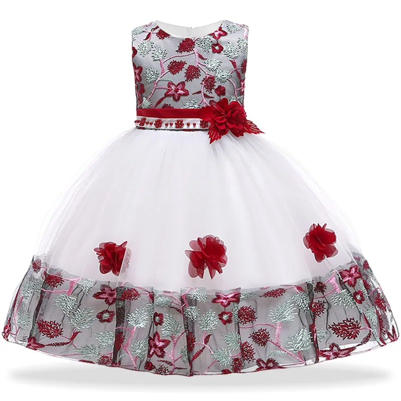 Vestido/свадебное платье с цветочным узором для девочек; праздничное платье для девочек; Детские платья для девочек на День рождения; элегантное платье принцессы; Детский костюм