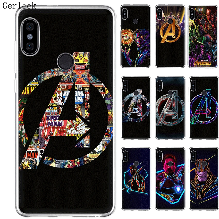 

mobile Phone Case For Xiaomi Redmi Note 6 7 3 Pro 4 4X 5 5A Cover The Avengers Marvel New Bag Shell
