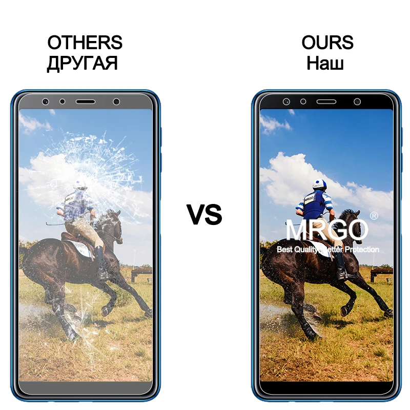 Закаленное стекло для Samsung Galaxy A7 A6 A8 Plus 2018 защита экрана Защитное J6 J4 J8