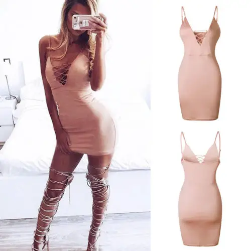 США 2018 новые модные женские туфли повязки Bodycon рукавов Club Вечерние Короткие мини